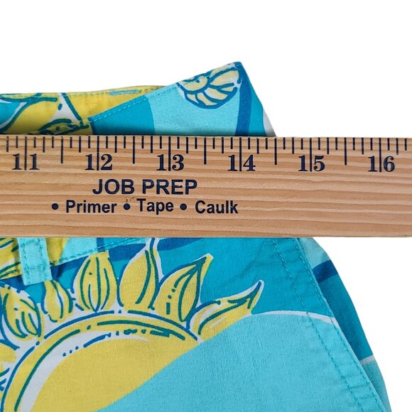 Lily Pulitzer Cropped Pants Girls 10 (28x23) Beach Blue Summer Ocean - Picture 8 of 11